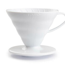 Hario Dripper V60-02 aus Kunststoff, weiß